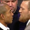 VIDEO: Conor McGregor and Jose Aldo squared off for the first time at UFC 189 press conference