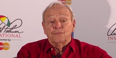 Video: Arnold Palmer has roomful of journalists in stitches with foul-mouthed response to a Tiger Woods question