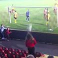 Video: Woman nearly gets knocked out by screamer at Sligo Rovers match