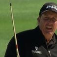 Video: The head flew off Phil Mickelson’s club after a bunker shot last night