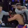 Video: Shocking scenes as flying knee KO sparks massive brawl at Russian MMA event
