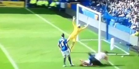 VINE: Tim Howard with perhaps the greatest save of his life