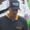 VINE: Henrik Stenson reacts to hitting a tree and then water by smashing golf club