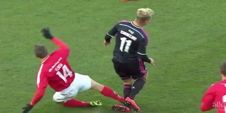 VIDEO: Andreas Cornelius suffered a horror leg break in the Danish Superliga (GRAPHIC)