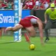 AFL player nearly goes head over heels scoring one of the best goals in Aussie Rules history