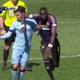 GIF: David Silva stretchered off after ugly elbow from Cheickhou Kouyate
