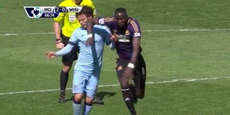 GIF: David Silva stretchered off after ugly elbow from Cheickhou Kouyate