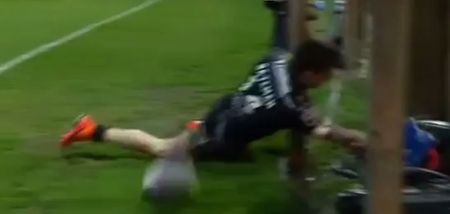 VIDEO: Rugby league player pulls hamstring at full speed, teammate crashes into wooden post