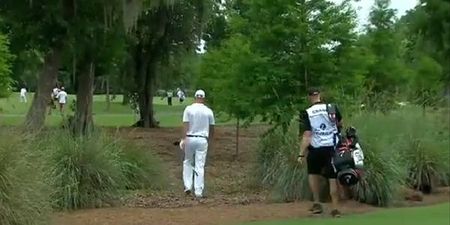 VIDEO: Ben Crane went off the range with this unusual tee-shot at the Zurich Classic