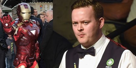 PIC: Shaun Murphy dressed up as a superhero at the Crucible today