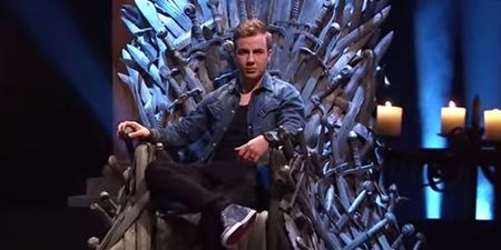 VIDEO: What in seven hells is Mario Götze doing on the iron throne?