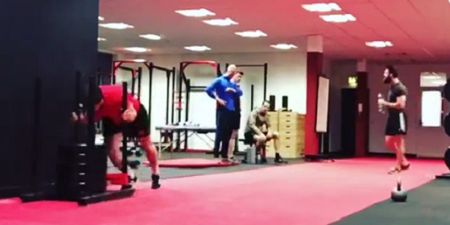 VIDEO: Tyrone GAA star Mattie Donnelly goes full beast mode in 100kg prowler push