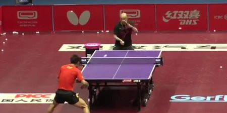 VIDEO: Forrest Gump would struggle to keep up with this incredible Chinese table tennis genius
