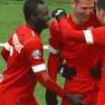 GIF: Ex-Arsenal man Emmanuel Frimpong spotted groping teammate during goal celebration
