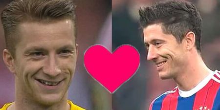 Video: Marco Reus and Robert Lewandowski share bromantic moment before cup clash