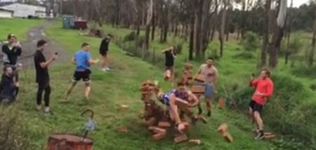VIDEO: Rugby League player smashes through brick wall to win NRL contract