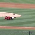 VIDEO: The fastest damn pitch invader we’ve ever seen reaches home plate with champion somersault