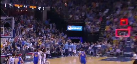 VIDEO: Steph Curry lumps in sensational 3/4 court buzzer beater