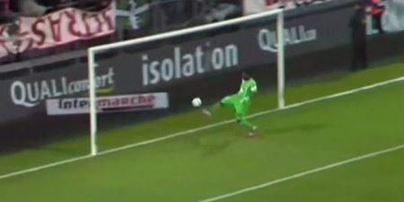 GIF: Needlessly panicky play leads to incredibly embarrassing own goal