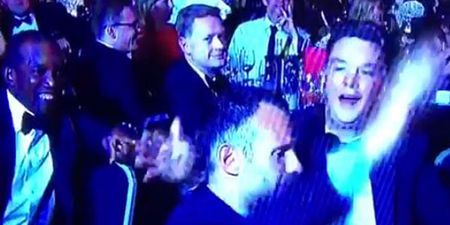 Vine: Louis van Gaal gives Ryan Giggs an almighty slap to the head at Manchester United awards
