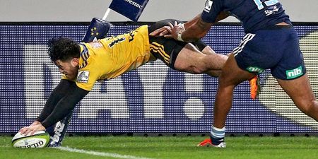 VINE: Hurricanes deliver your weekly, amazing Super Rugby offload and try
