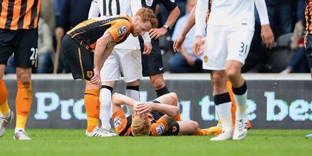 PICS: Paul McShane’s leg was in an awful way after Marouane Fellaini’s red card challenge [GRAPHIC]
