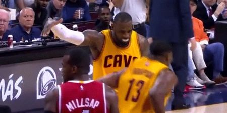 GIF: LeBron James was left hanging so long last night that it should have been considered a crime