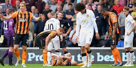 GRAPHIC: Marouane Fellaini’s red card tackle certainly left its mark on Paul McShane