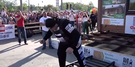 WATCH: Russian strongman sets new record for pulling a house like it ain’t no thang