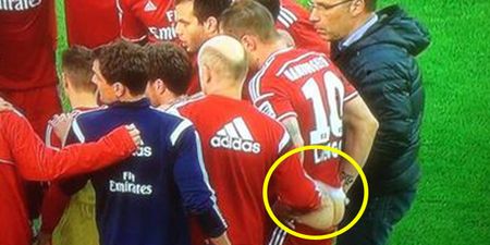 Vine: Hamburg physio inexplicably gives striker an arse rub on the pitch