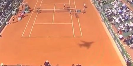 WATCH: TV viewers freak out as plane appears to fly backwards at the French Open