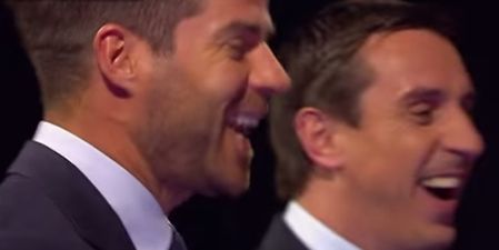VIDEO: Gary Neville and Jamie Redknapp crack up watching some quality Sunday league goals
