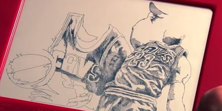 VIDEO: Crazy talented etch a sketch artist creates incredible portrait of LeBron James