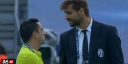 Video: Xavi and Llorente share touching moment before Champions League final