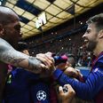 VIDEO: Gerard Pique must have some head on him this morning after some truly epic celebrations