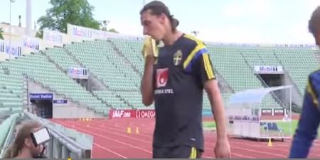 VIDEO: Zlatan finds an interesting place to leave his banana skin