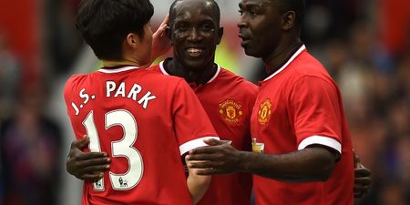 Dwight Yorke and Andy Cole resumed their famous partnership at Old Trafford earlier