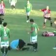 VIDEO: Ref gets knocked-out for yellow carding brother of Argentina international