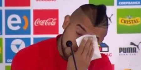 Video: Arturo Vidal reduced to tears apologising for crashing his Ferrari under the influence