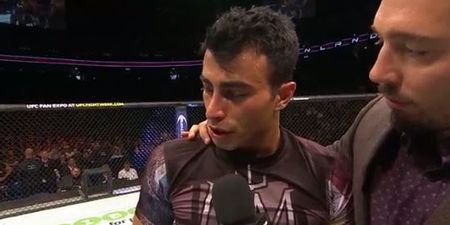 Video: Not a dry eye in the stadium during UFC star Makwan Amirkhani’s emotional Octagon interview