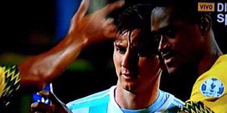 Vine: Jamaican player gets very modern memento from Lionel Messi after losing to Argentina