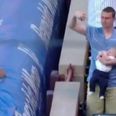 WATCH: Some men can feed a newborn and casually catch a baseball at the exact same time