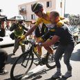 The Tour de France loses its leader after a ridiculous crash 1km from the finish line