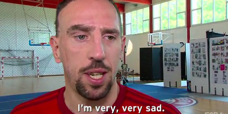 Video: Poor Franck Ribery is devastated to see Bastian Schweinsteiger join Manchester United”