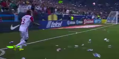 VIDEO: Mexican fans get the perfect answer to throwing rubbish at Trinidad & Tobago players