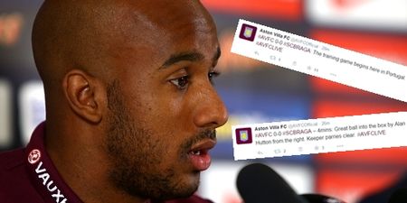 Aston Villa’s Twitter account is trying to move on very quickly from Delph but fans won’t let them