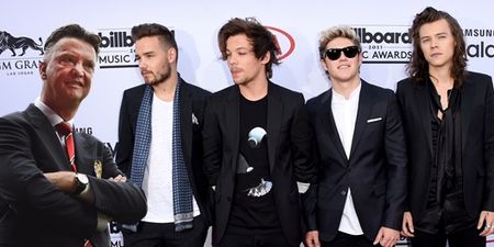 Manchester United boss Louis van Gaal is not happy with One Direction