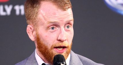 PIC: Paddy Holohan and Vaughan Lee share a classy post-fight cup of tea