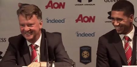 Video: Louis van Gaal gets Chris Smalling’s name wrong, room erupts with laughter