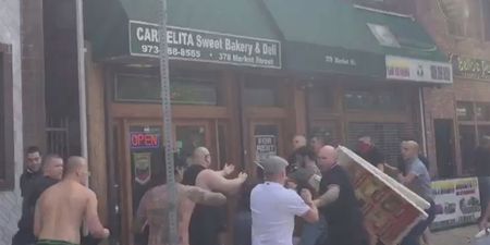 VIDEO: The New York derby goes Superclasico as fans fight on street before game